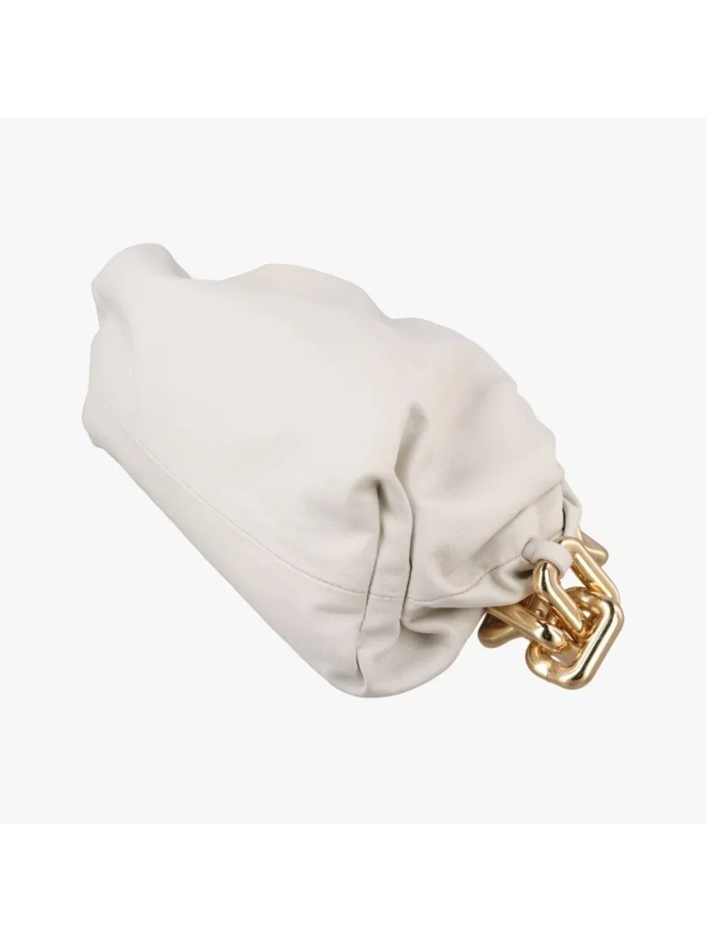 Bottega Veneta the Chain Pouch White Lambskin